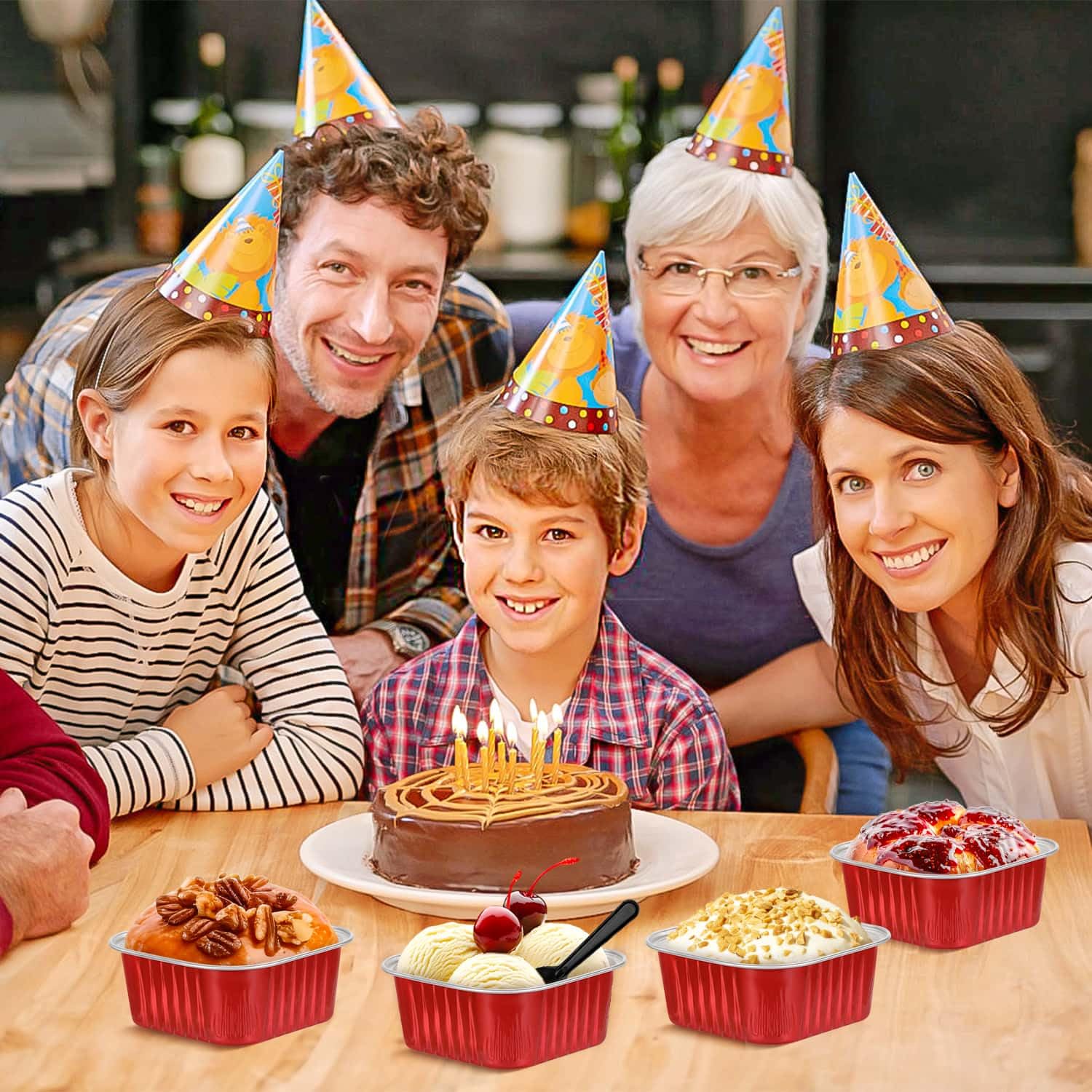 Selizo mini cake pans ideal for parties, picnics, and easy cleanup.