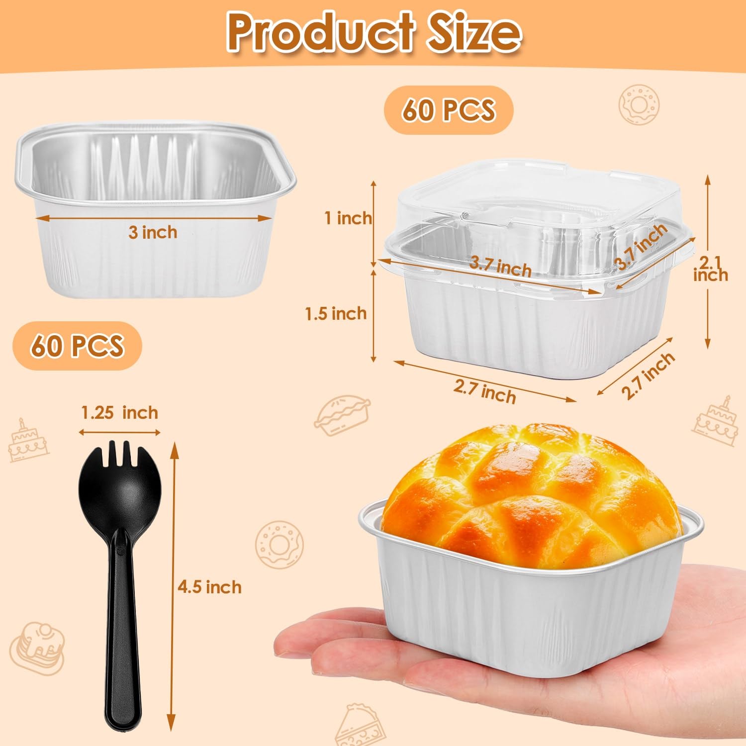 Selizo aluminum foil pans safe for oven, fridge and air fryer use.