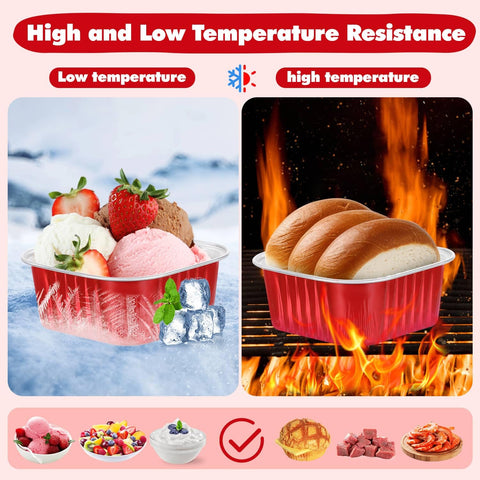 Selizo red square cake cups add festive flair to events.