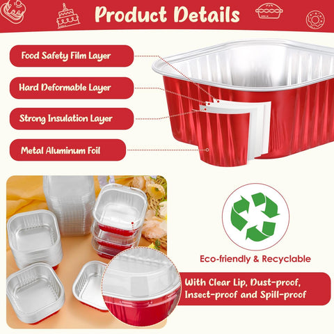 Selizo sturdy aluminum mini-pan withstands oven and fridge for versatile baking.