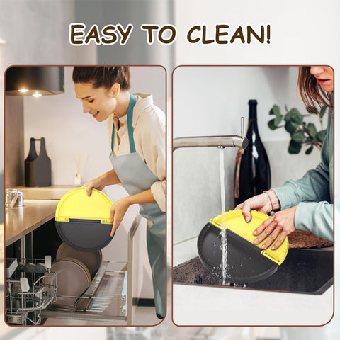 Semcide Tortilla Sealer smooth surface resists residue for fast hand washing.