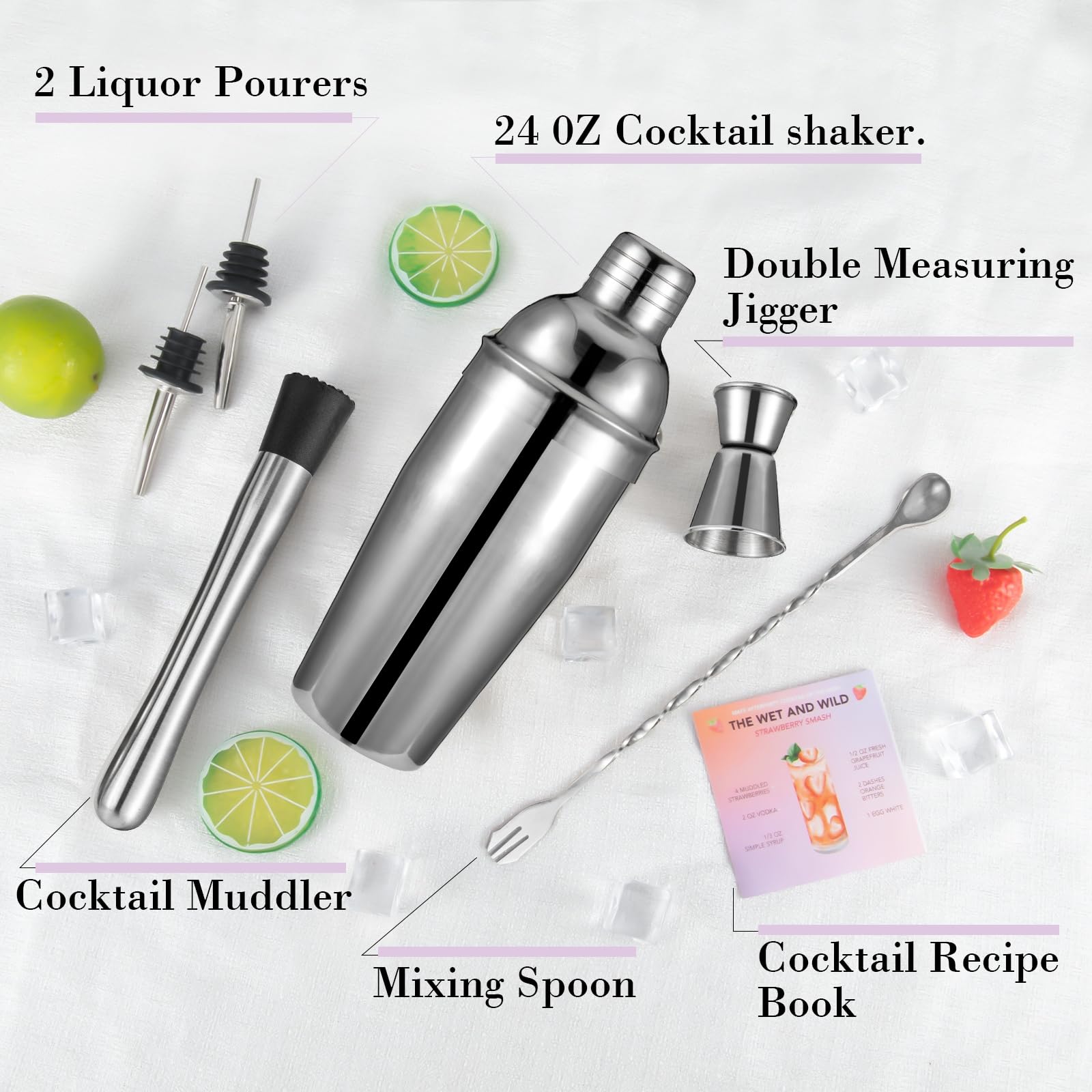 Semderm 6-piece bar tools set designed for home mixology