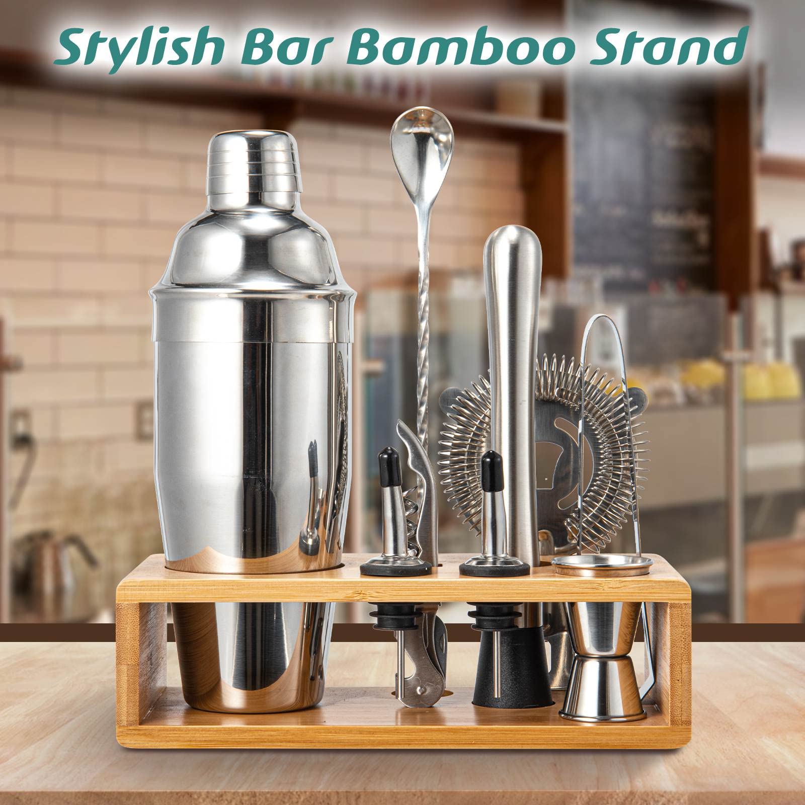 Semderm bamboo stand keeps the kit neatly displayed and accessible
