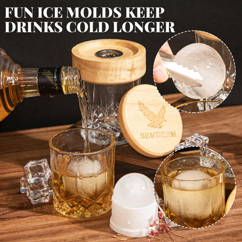 Semderm ice ball molds duo for perfectly round chilling spheres