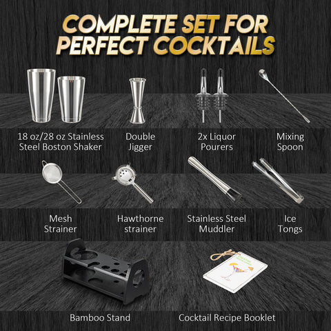 Semderm Pro bamboo stand organizing bar tools on a counter