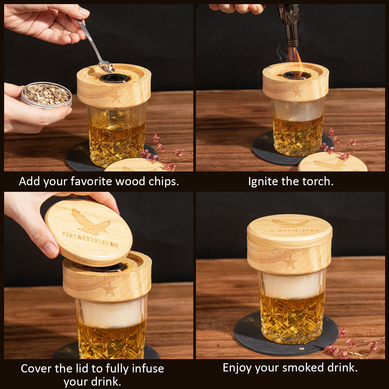 Semderm smoked cocktails and dishes ideas for versatile tasting