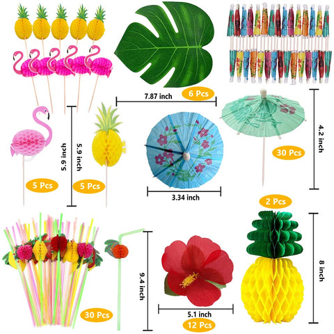 SEMETOR pineapple cupcake toppers add tropical sweetness to treats