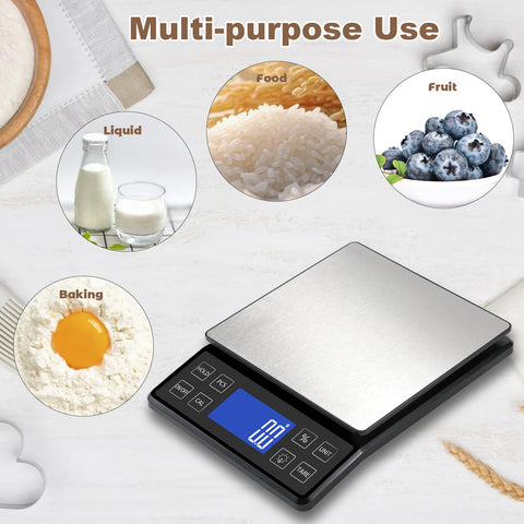 SEMIER digital kitchen scale includes accessories for ready setup.