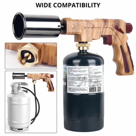 Safety-focused design on the Semlos torch minimizes burns with a heat-resistant grip.