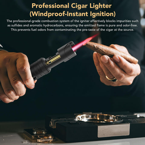 Semlos torch lighter windproof design for outdoor use.