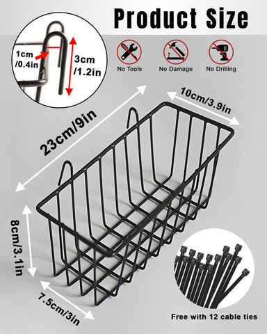 SEMPOMA grid wall basket closeup showing arc-design safety edges.