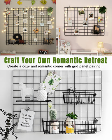 SEMPOMA decorative grid wall storage complements home decor.