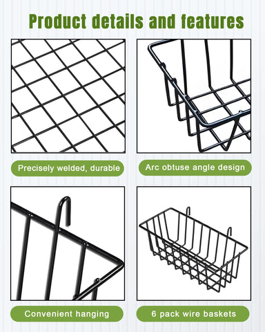 SEMPOMA wire basket hanging hooks ready for wall mounting.