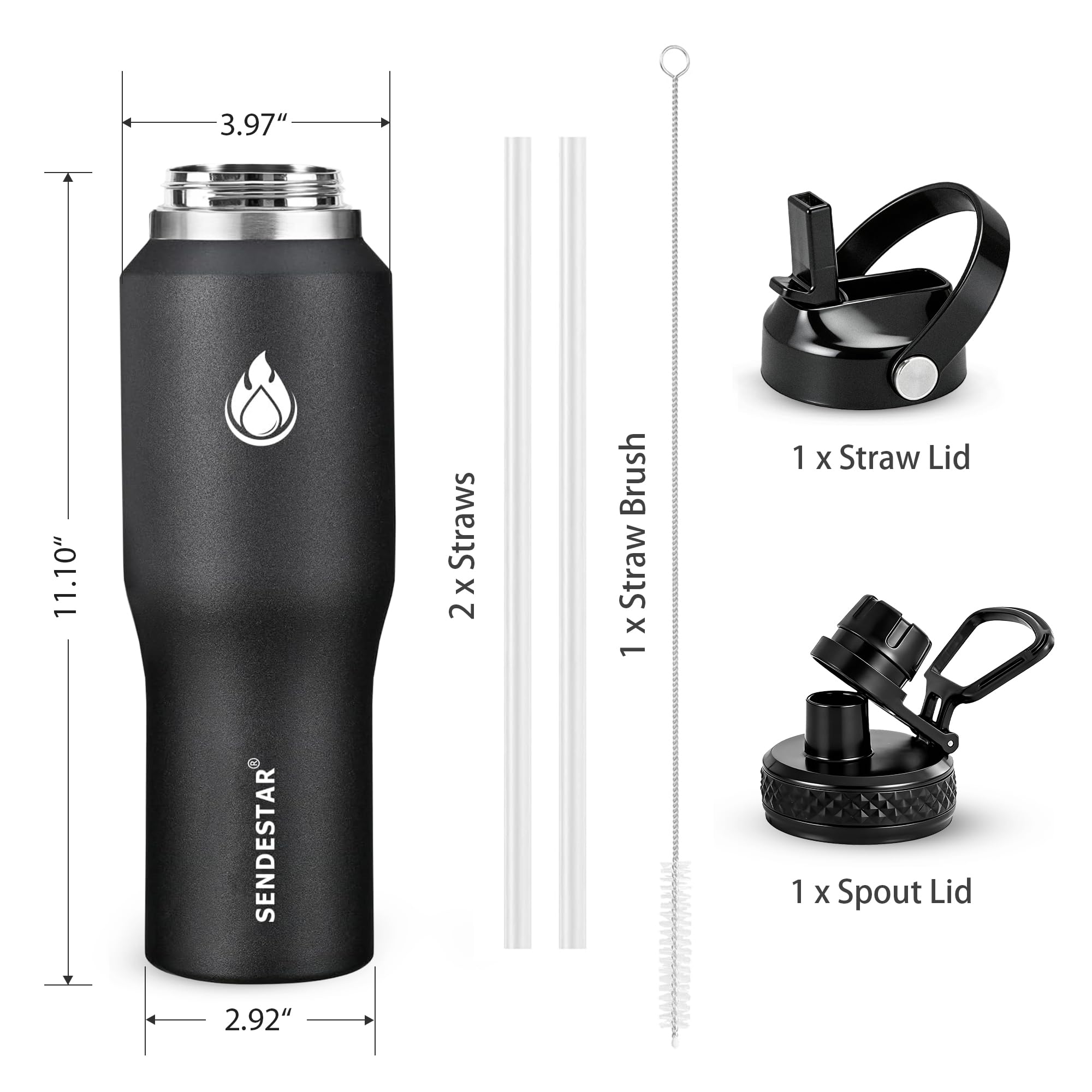 Powder-coated exterior provides a secure grip during outdoor use