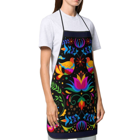 Senheol Day of the Dead apron adjustable ties ensure comfortable fit for all sizes.