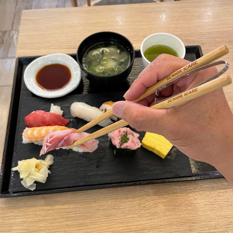 Senior ICare dishwasher safe chopsticks making cleanup quick after meals