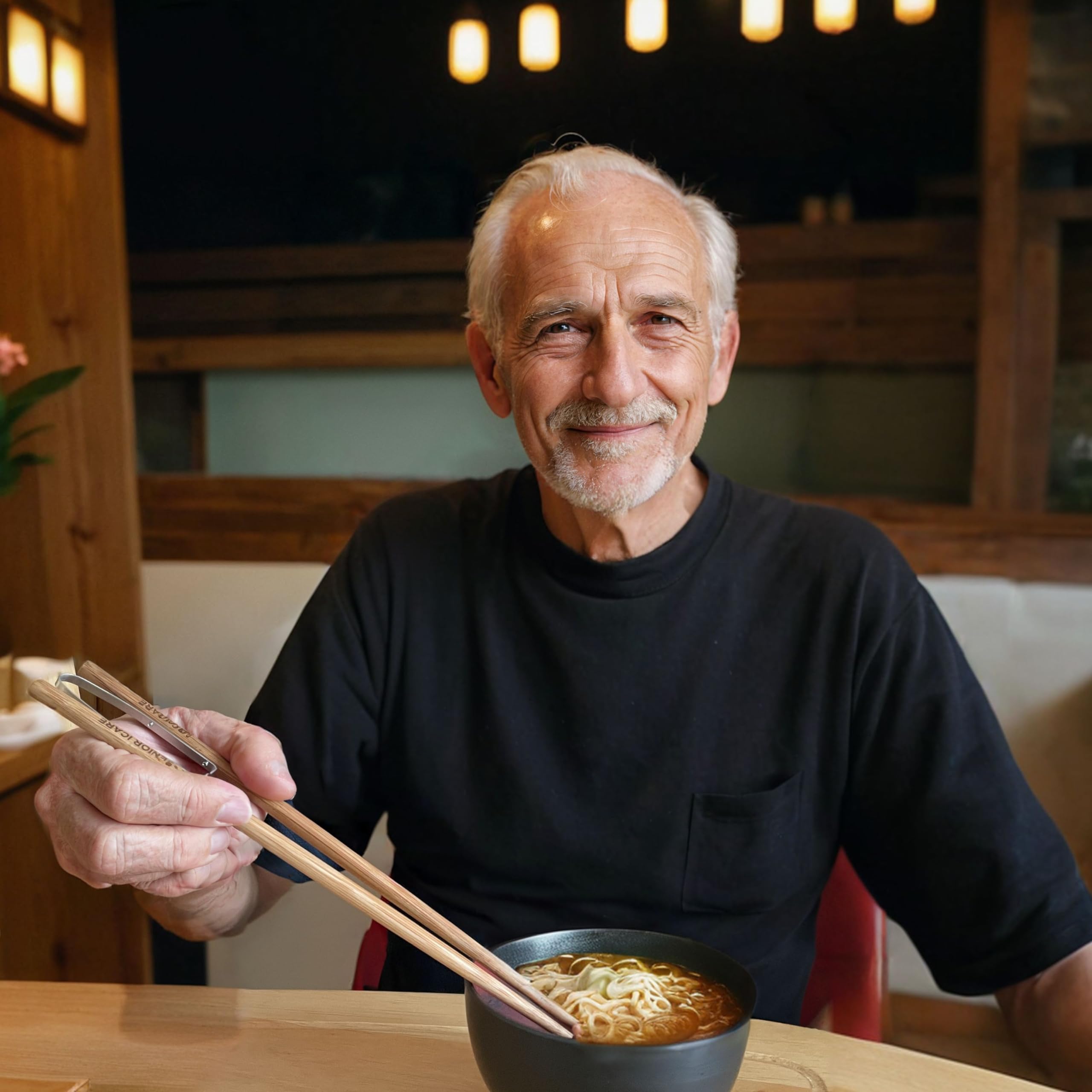 Senior ICare gift box chopsticks presented as a thoughtful culinary starter kit