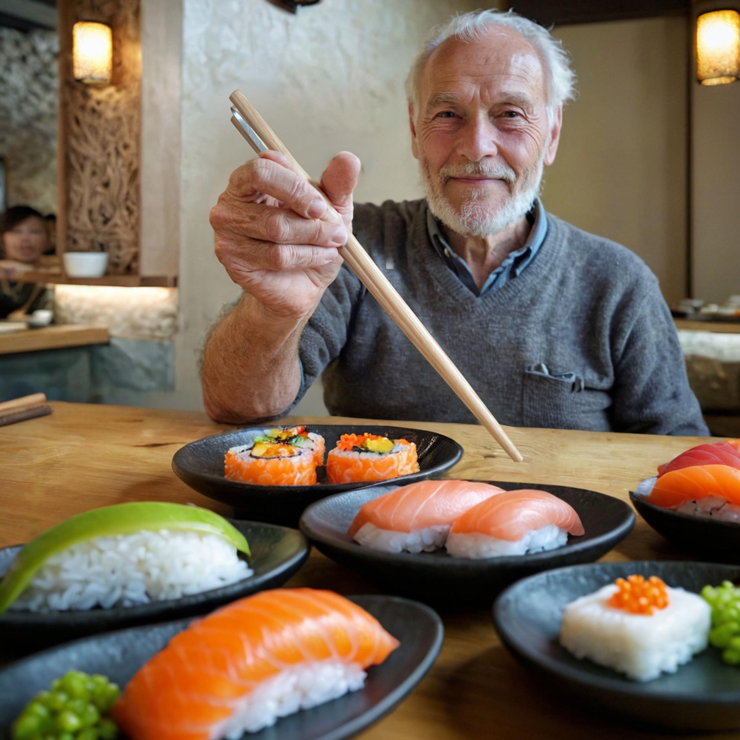 Senior ICare Japan design chopsticks highlighting elegant style for authentic dining practice