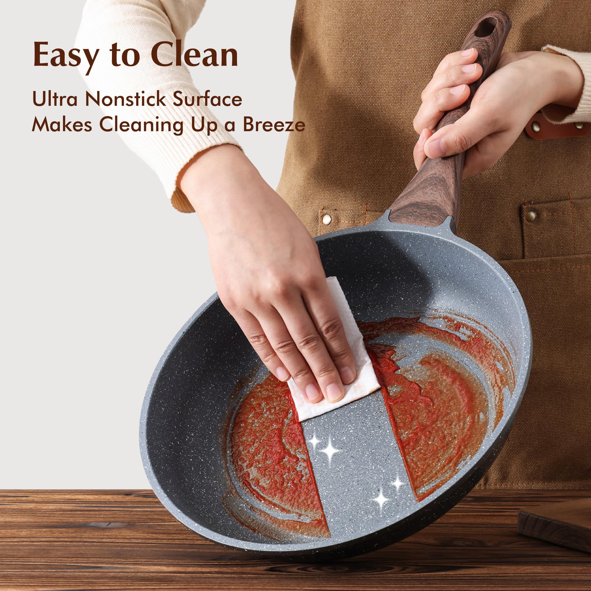 SENSARTE 12.5-inch nonstick pan great for family pancakes and large servings
