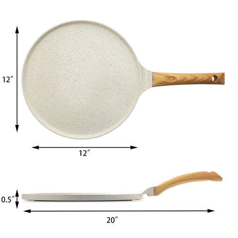 Sensarte 12-inch design ideal for crepes, pancakes, and dosas.