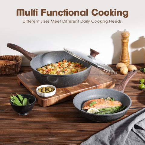 Sensarte 4.7-quart casserole with lid for family-friendly meals.