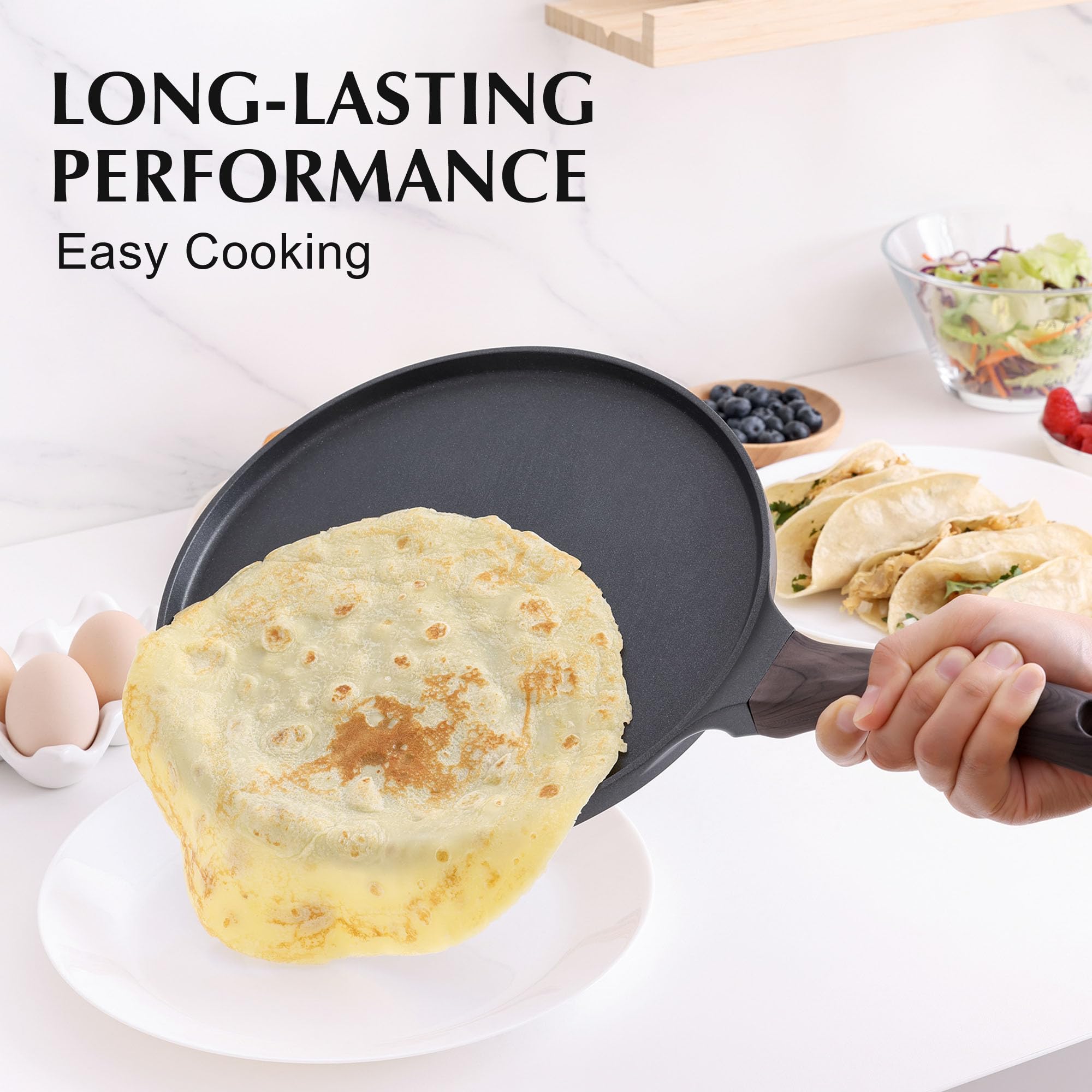 SENSARTE cast aluminium core pan for quick, even heating