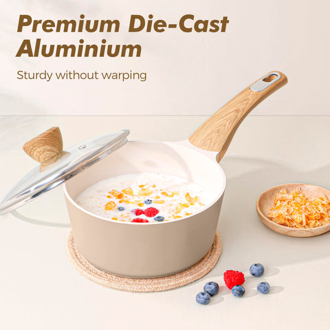 SENSARTE glass lid offers clear visibility during cooking