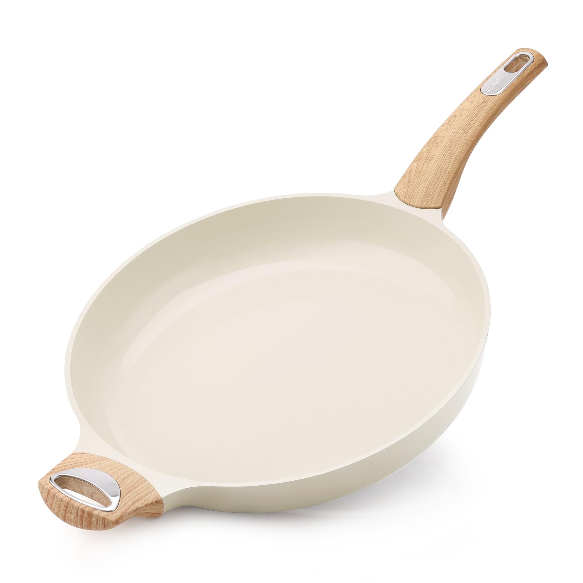 SENSARTE ceramic nonstick frying pan 12.5 inch; smooth surface for easy flipping