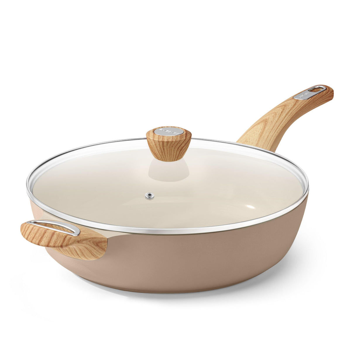SENSARTE ceramic nonstick pan top view showing easy release for quick meals