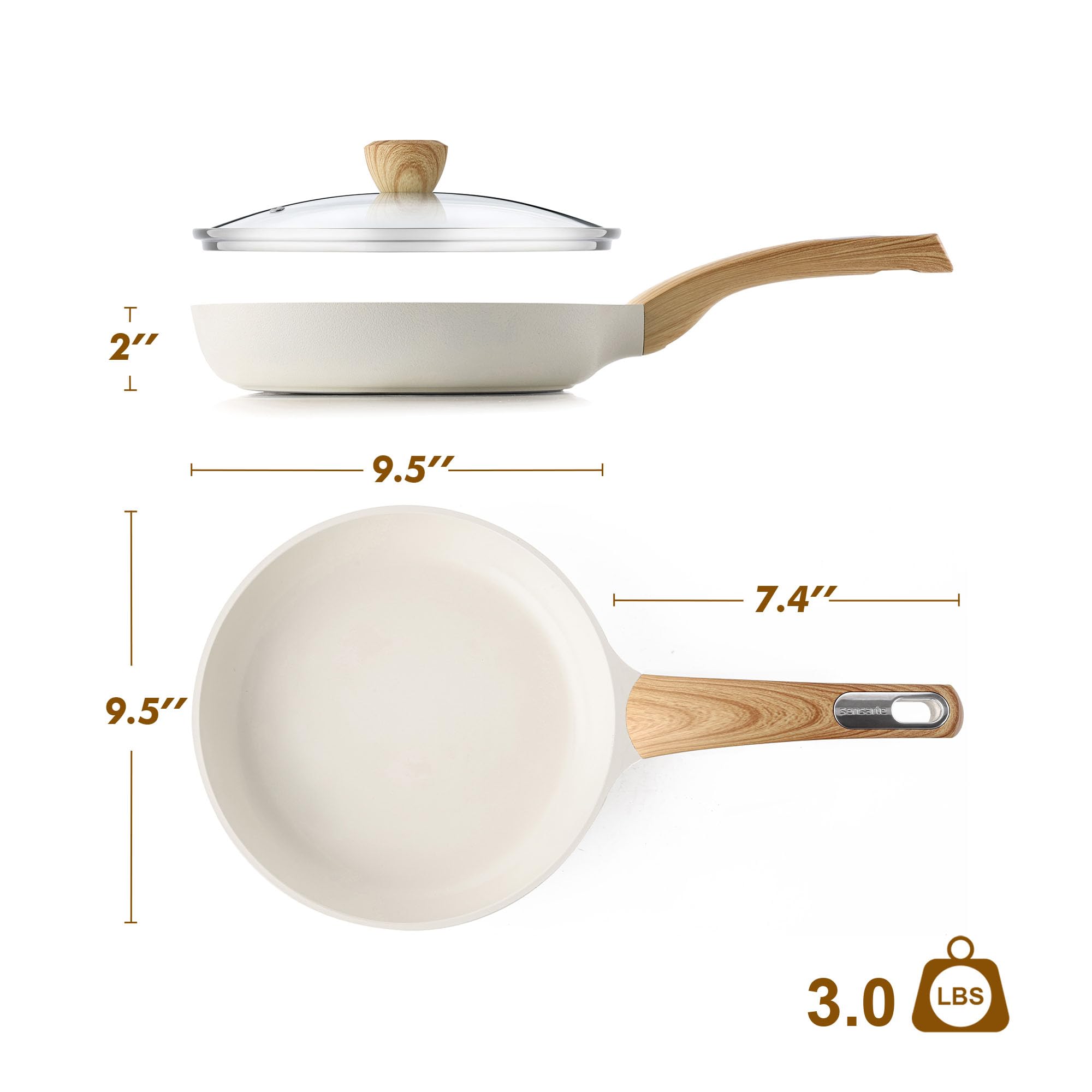 Durable ceramic coating offers reliable performance in daily cooking