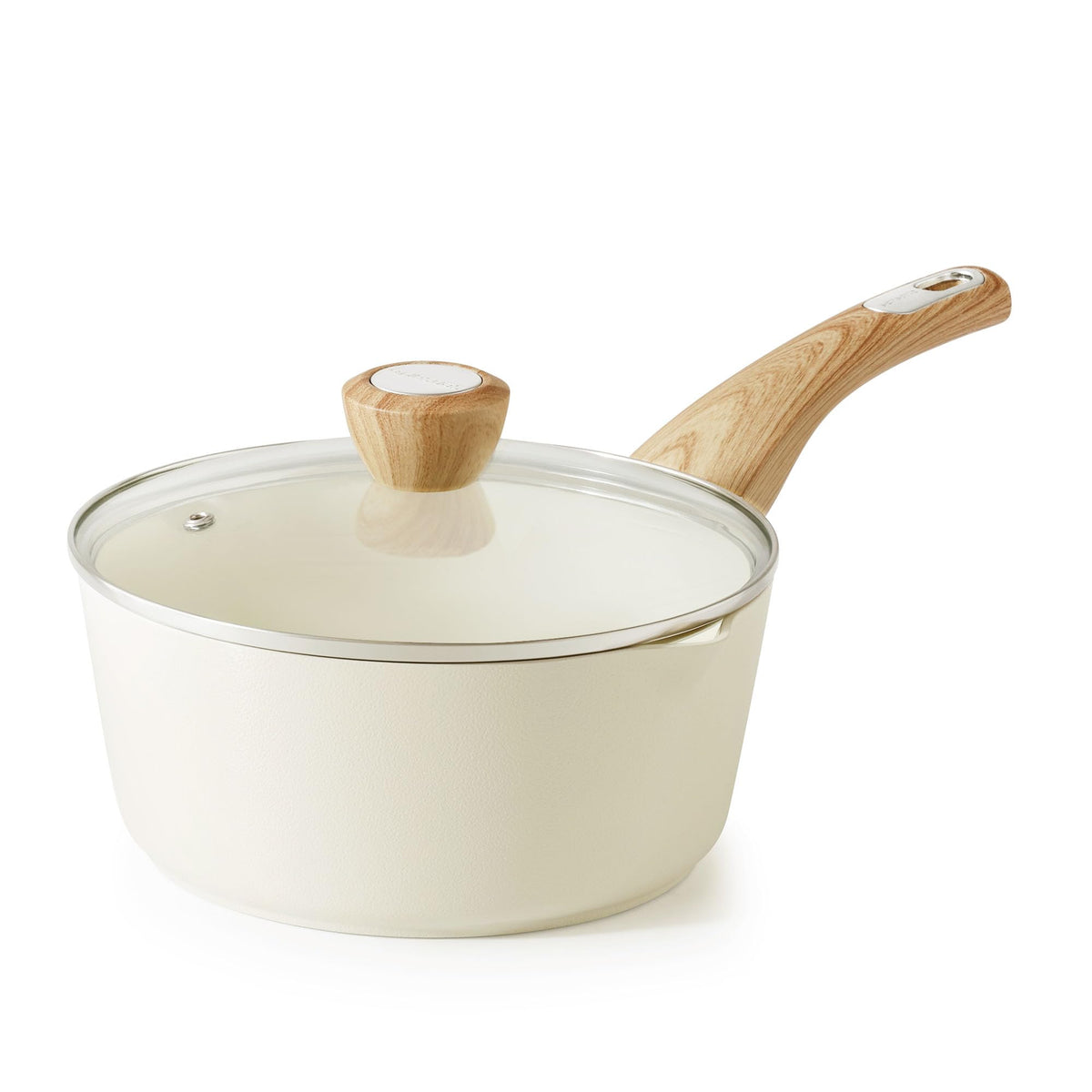 SENSARTE ceramic nonstick saucepan 2.5 quarts with lid for smooth release and easy cooking