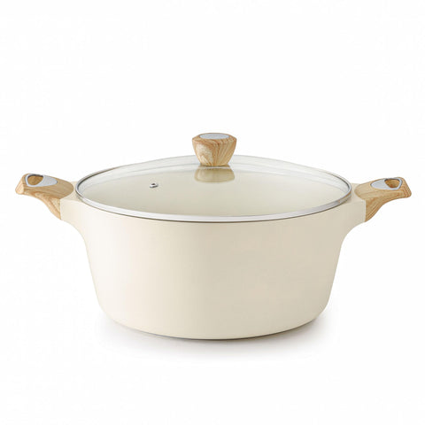 SENSARTE ceramic nonstick stock pot with lid ideal for simmering soups