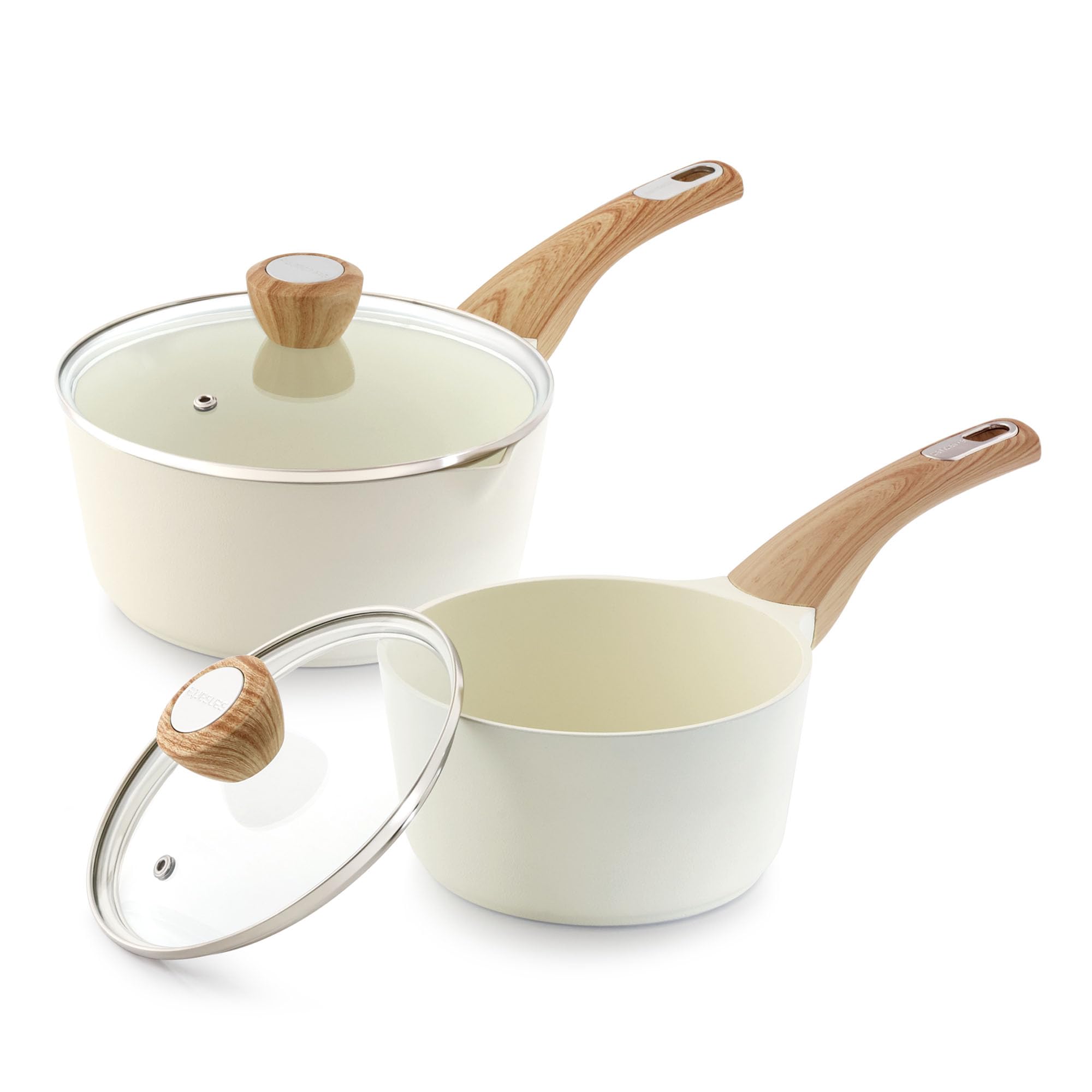 SENSARTE ceramic saucepan 1.5 quart with lid for smooth, quick sauces and easy cleanup