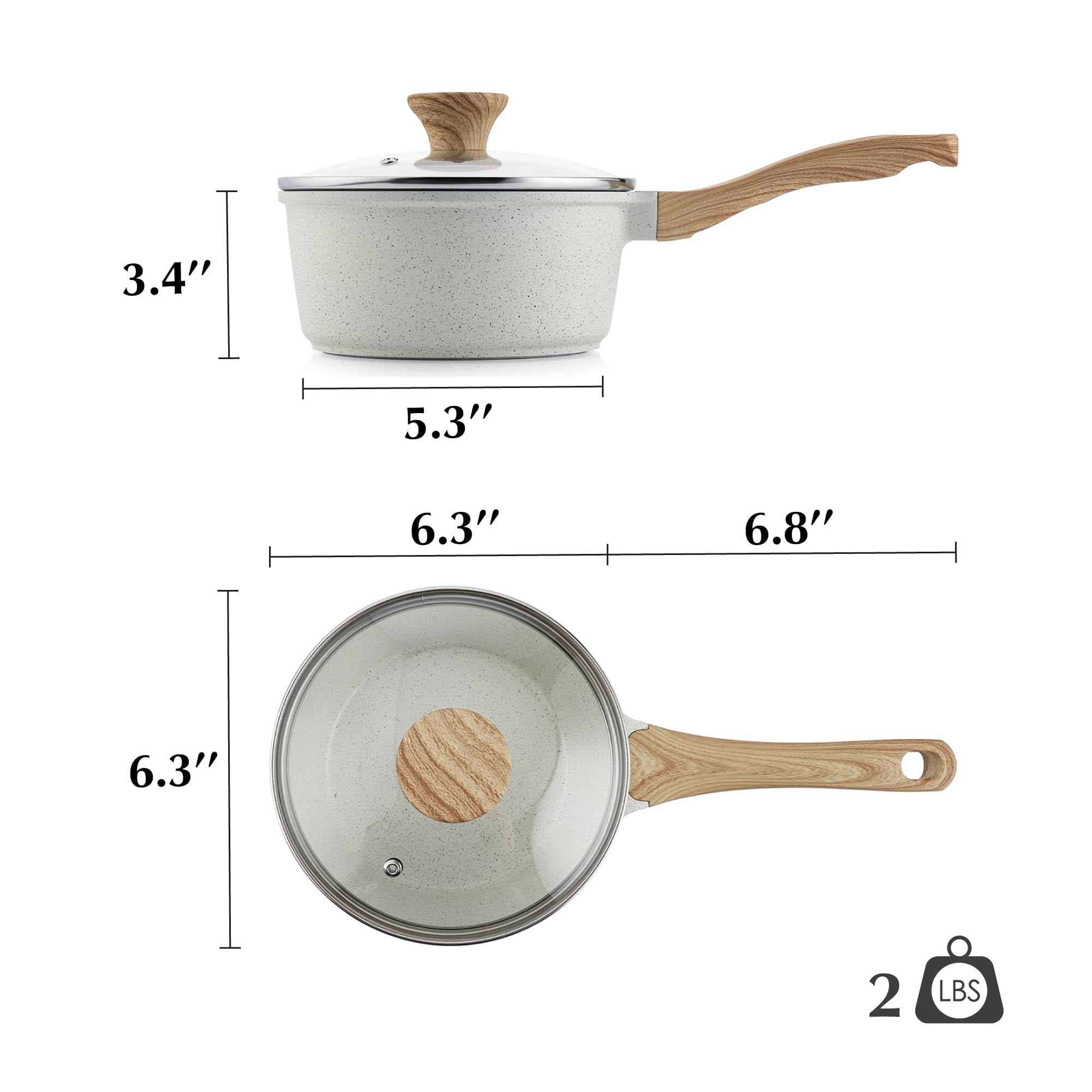 SENSARTE compact saucepan ideal for daily use in small kitchens