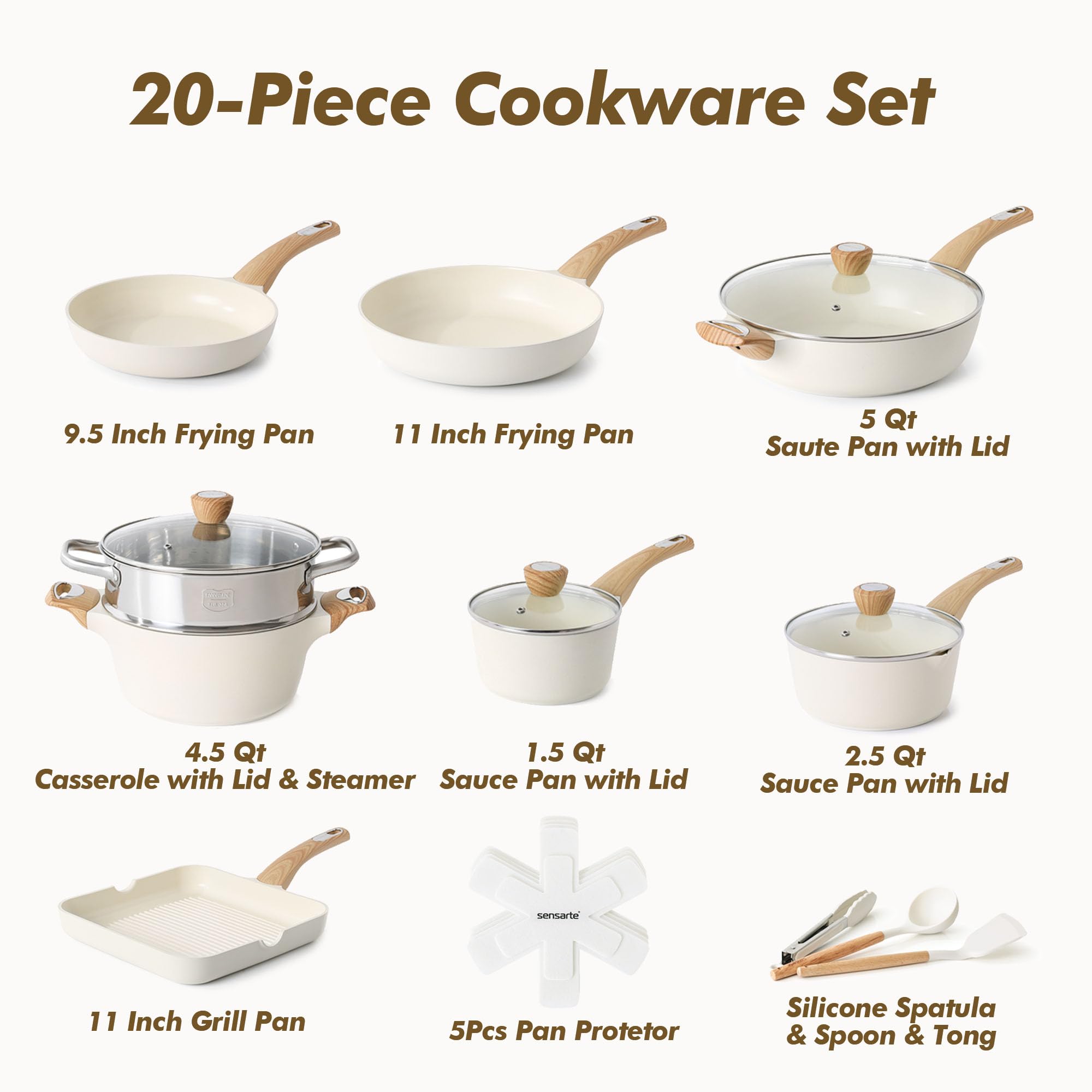 SENSARTE die-cast aluminum base heats quickly and evenly