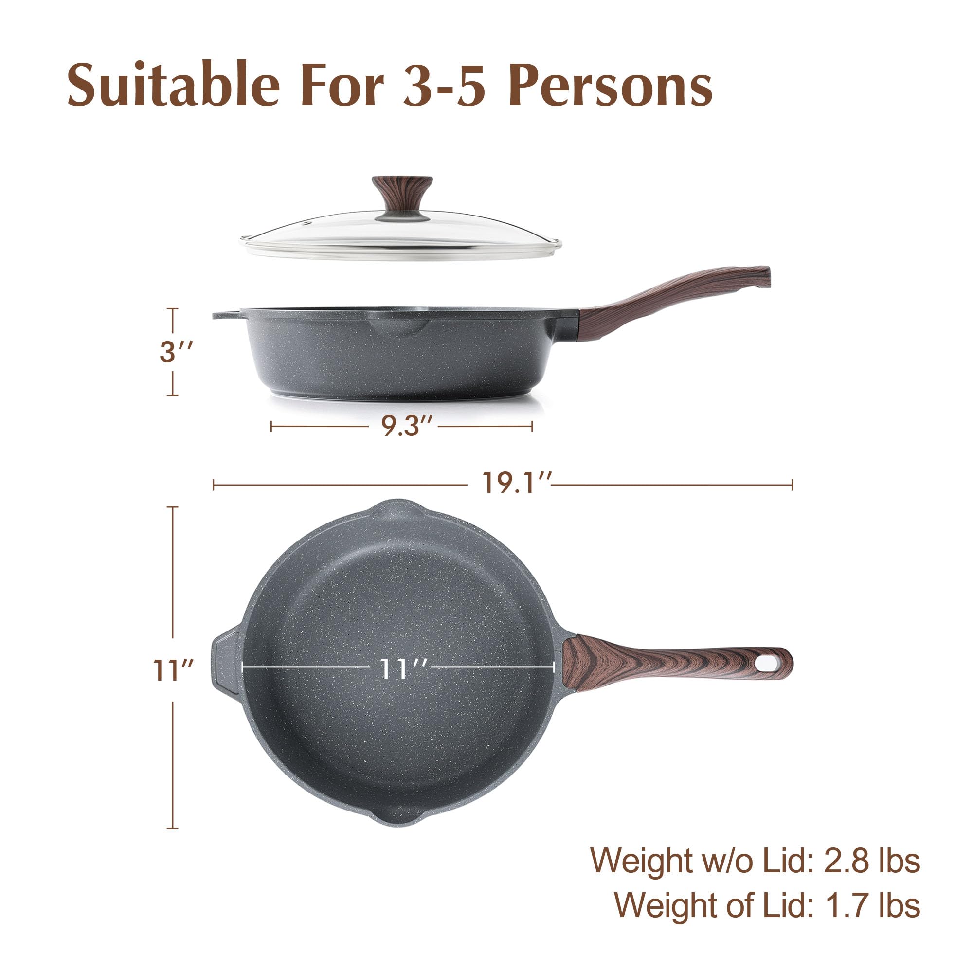 SENSARTE die-cast aluminum core heats quickly and evenly
