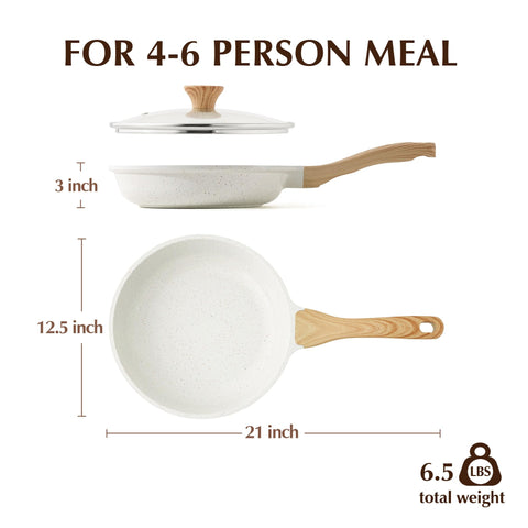 SENSARTE dishwasher-safe ceramic pan option for quick cleanup when desired.
