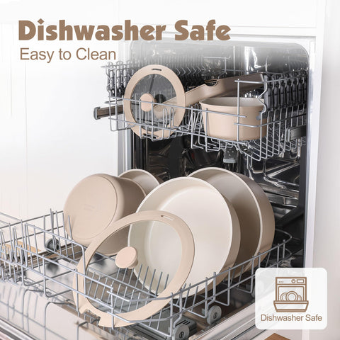 SENSARTE dishwasher-safe cookware cleans up easily.