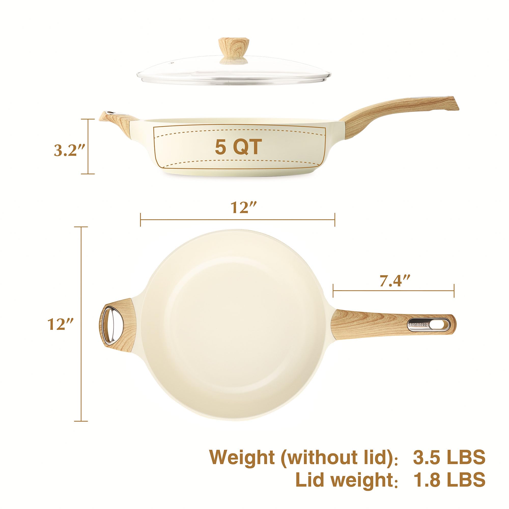 SENSARTE easy-clean surface helps quick cleanup after cooking.