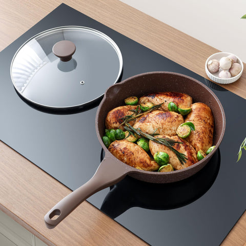 SENSARTE easy-clean nonstick pan wipes clean with warm soapy water.