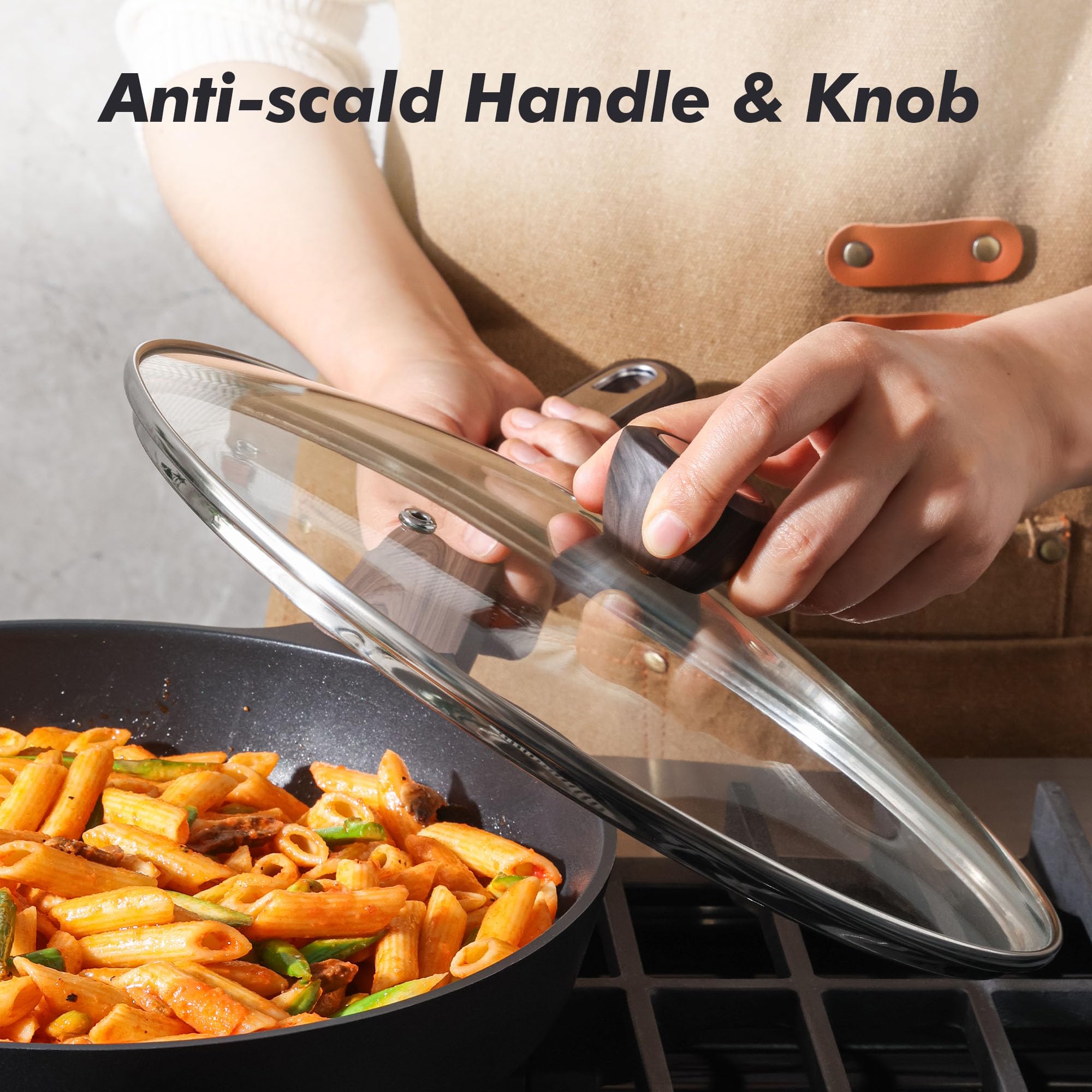 SENSARTE easy-clean nonstick surface reduces scrubbing after cooking