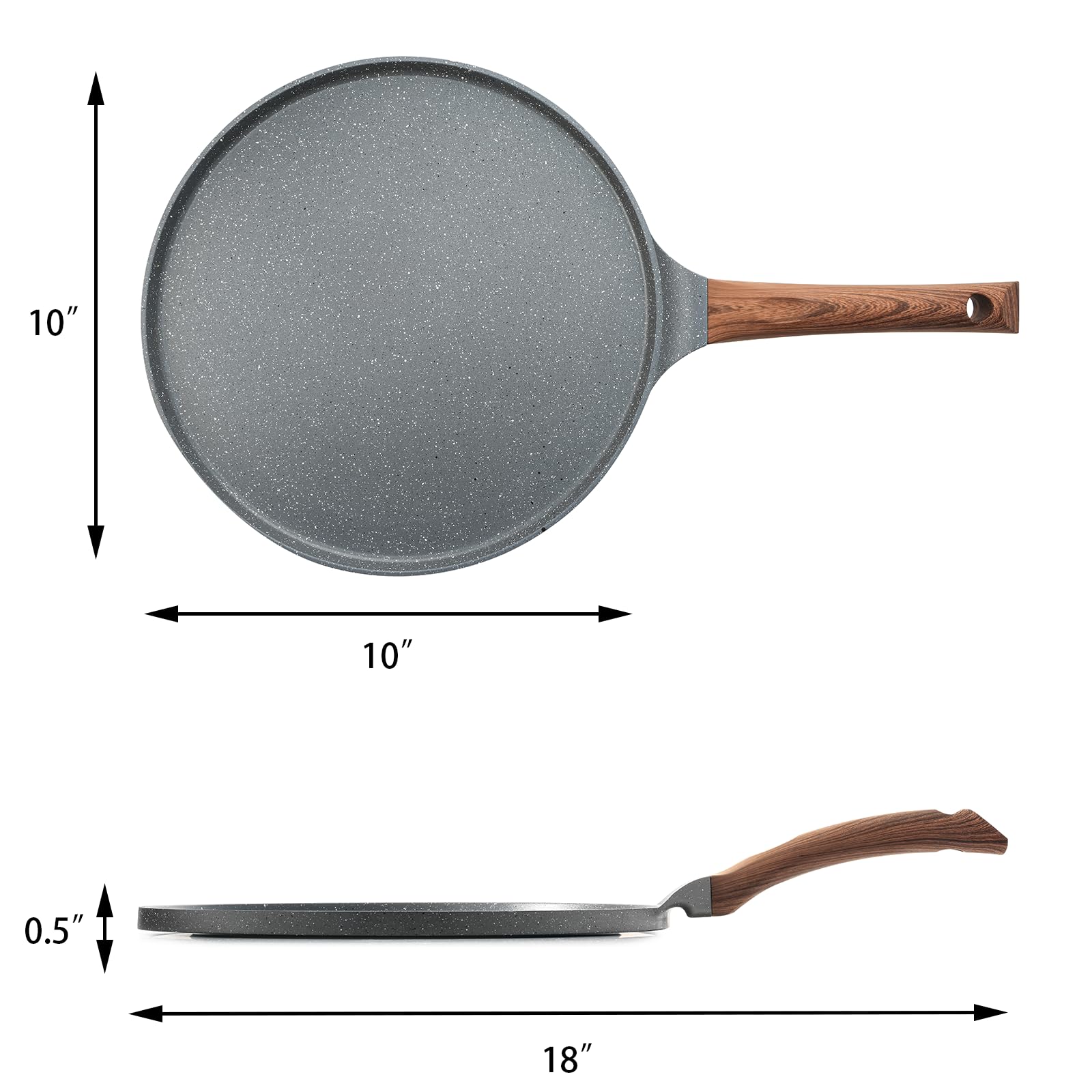 SENSARTE easy-clean nonstick surface cleans quickly after cooking.
