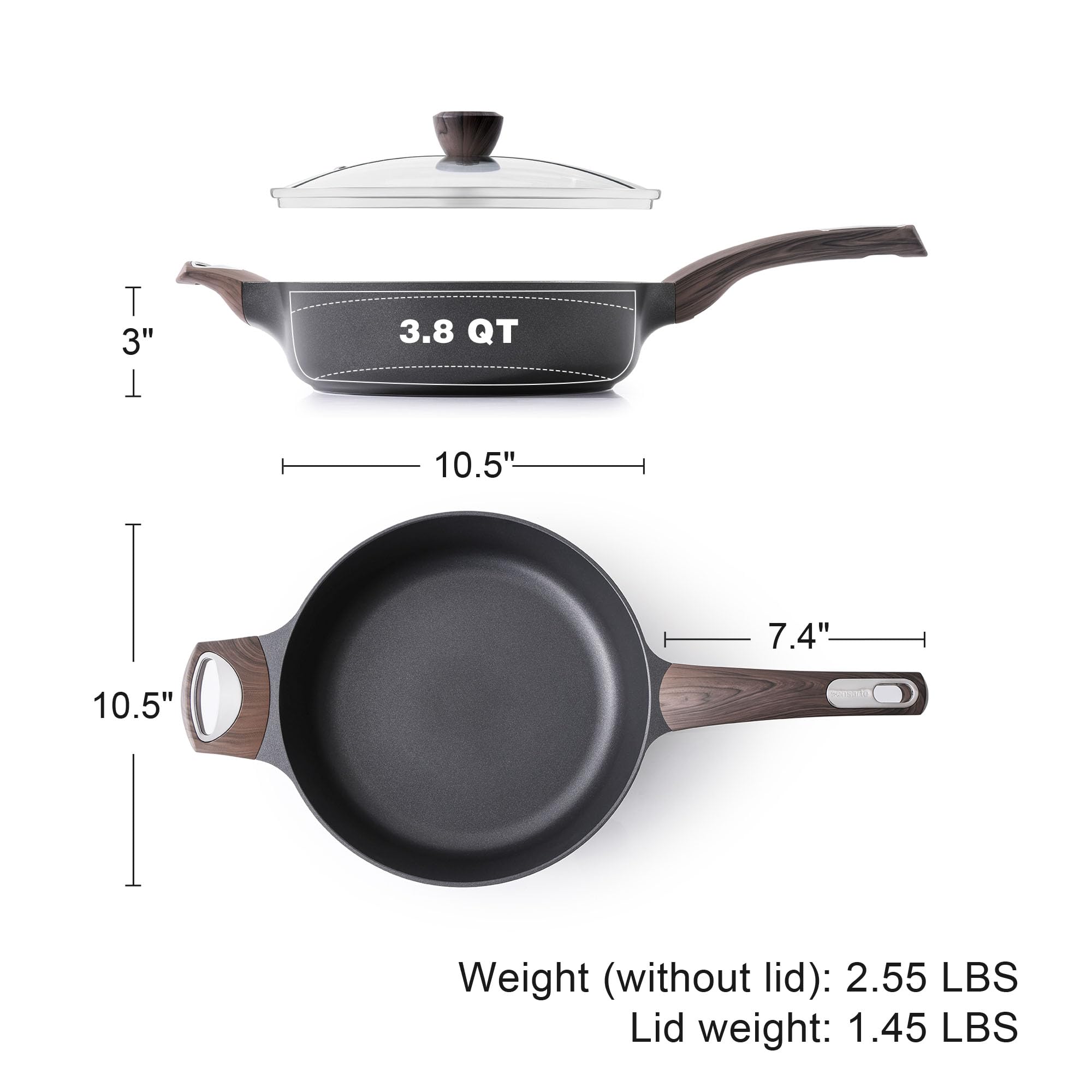 SENSARTE easy clean surface with no rivets simplifies cleanup