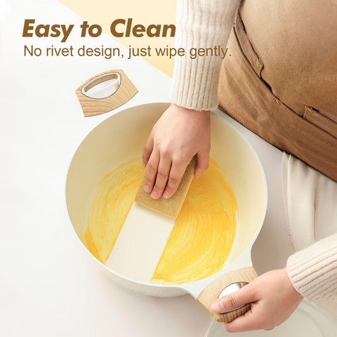 SENSARTE explosion-proof glass lid provides clear visibility during cooking.