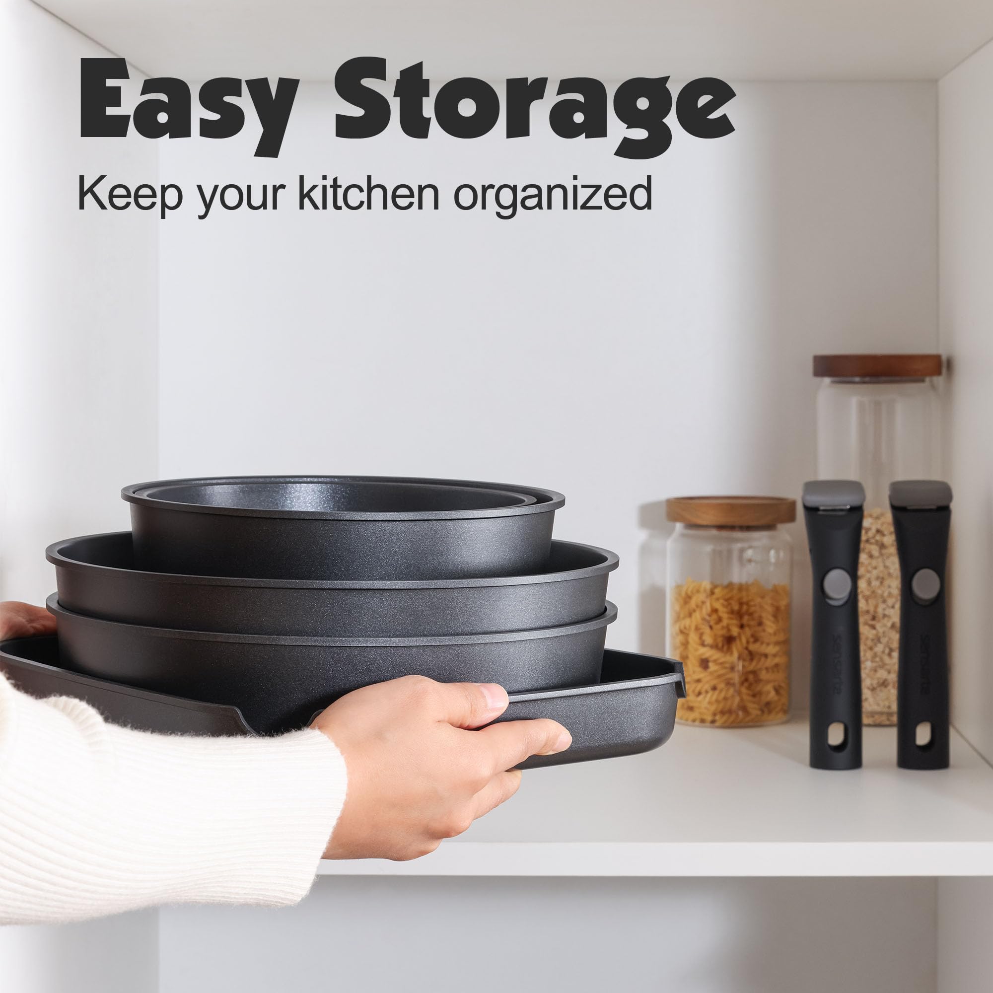 SENSARTE granite nonstick coating offers easy release with less oil