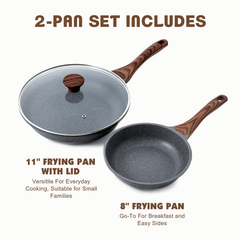 SENSARTE granite nonstick coating ensures effortless food release with minimal oil.
