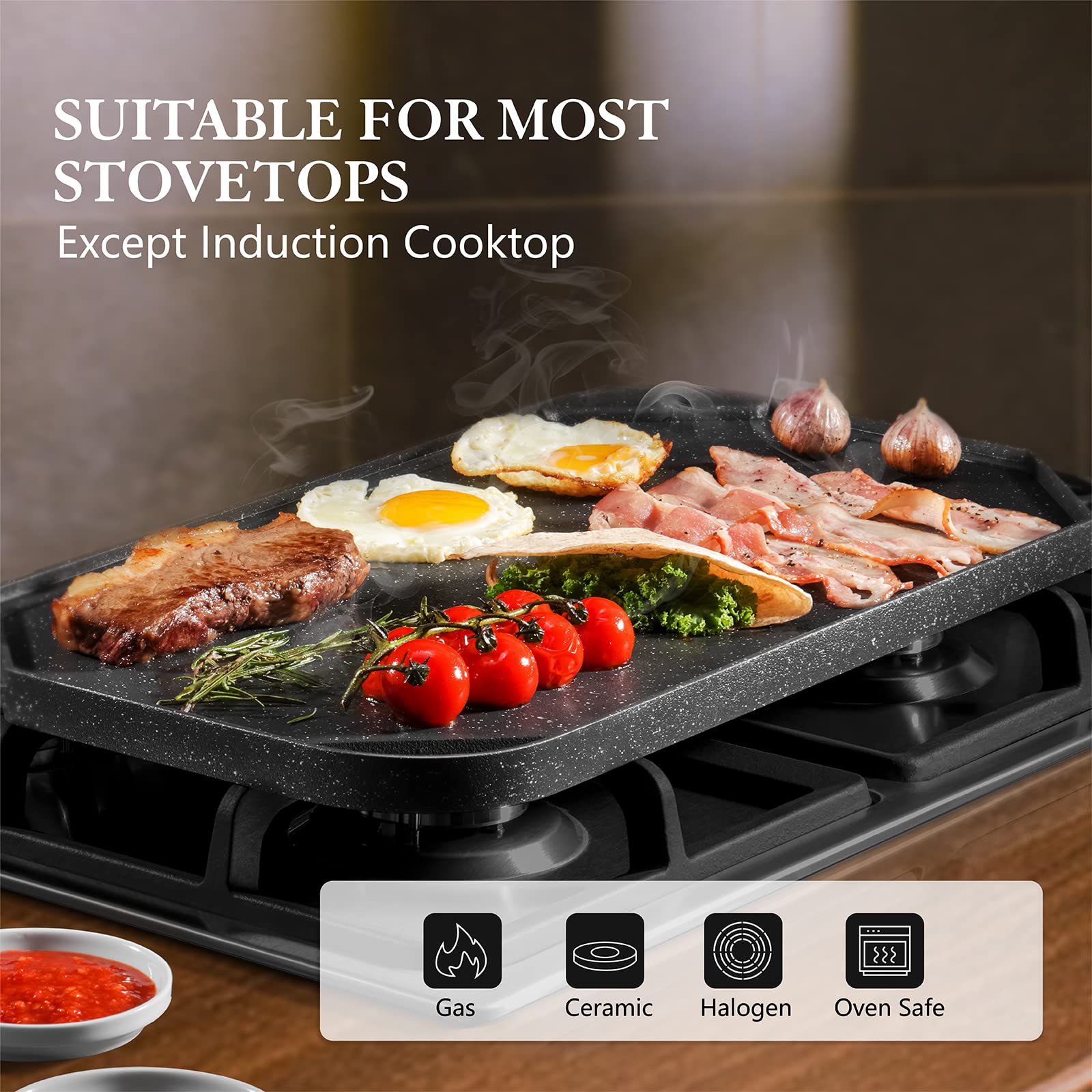 SENSARTE cast-aluminum durable build enhances heat distribution.