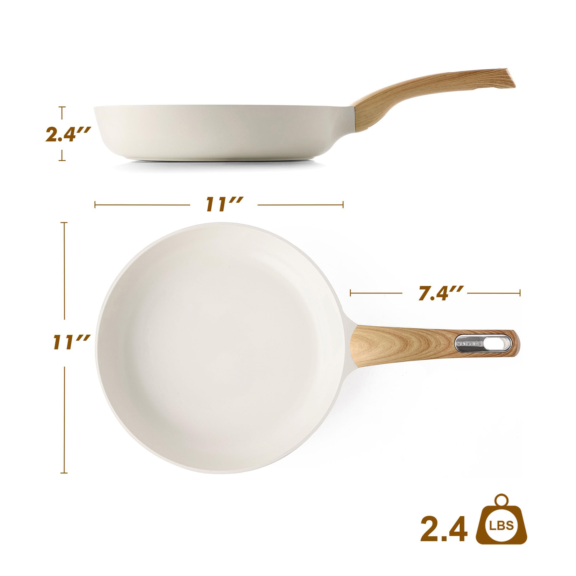 SENSARTE pan design emphasizes hand-wash friendly maintenance