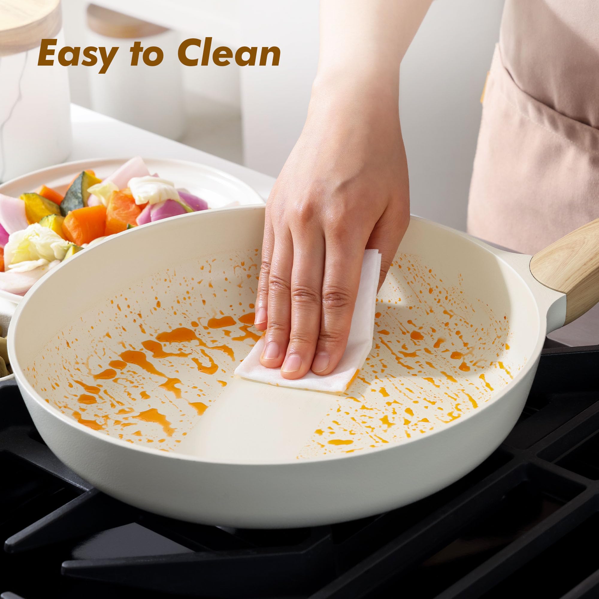 SENSARTE ceramic pan enables healthy cooking with minimal oil