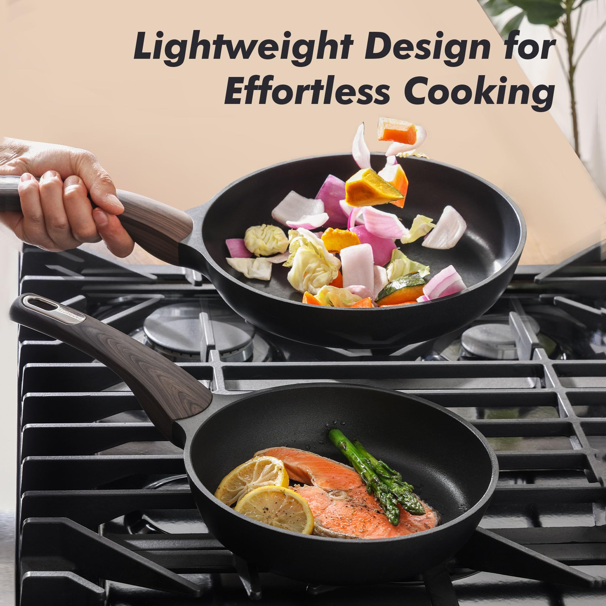 SENSARTE 8-inch pan supports healthier meals with less oil.